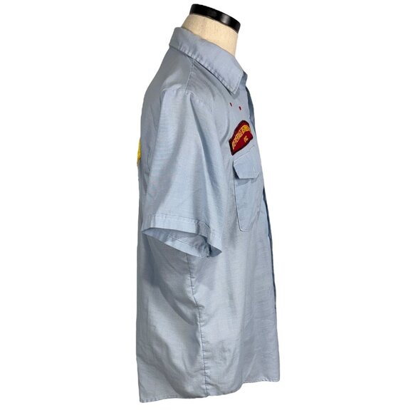 Vintage Unitog Strohs Beer Work Shirt 16-16.5 Blue large 60's - Picture 4 of 16